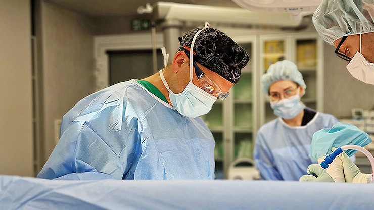 Aurimas Širka at the operating theatre
