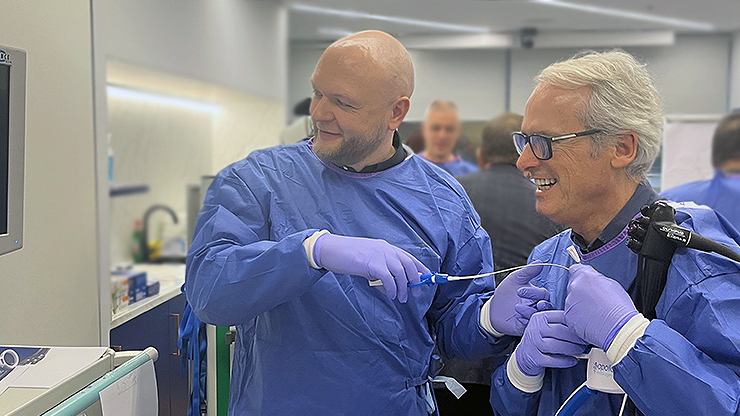 Bariatric surgeon Donatas Danys training ESG
