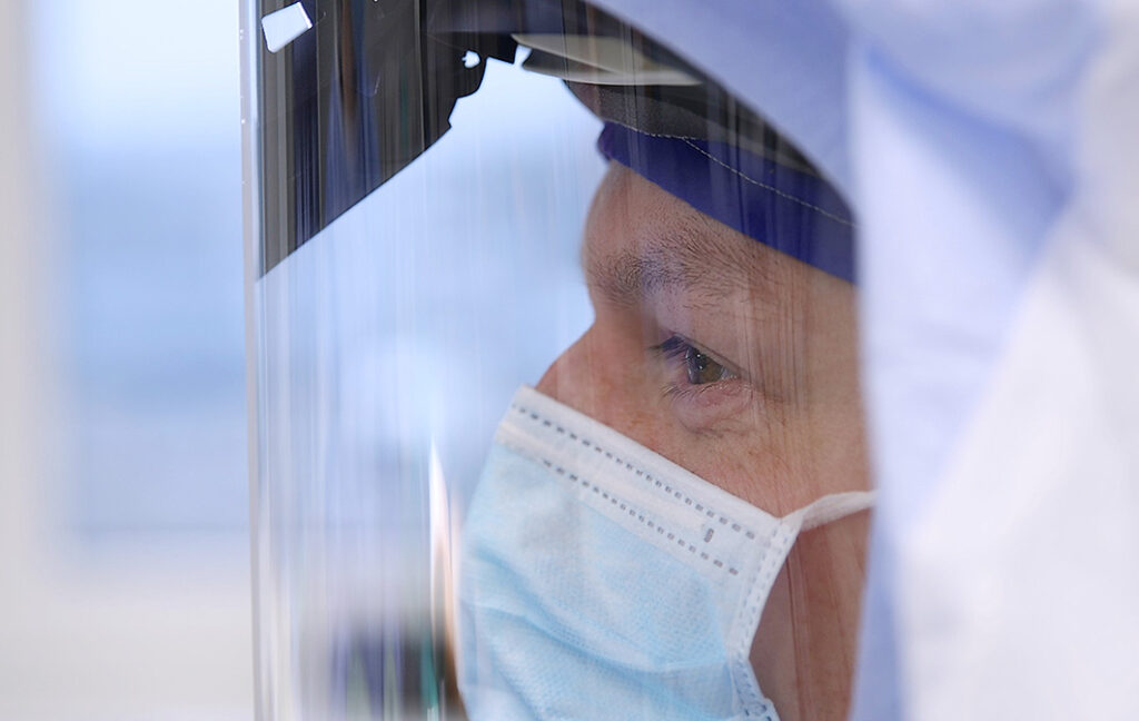 Orthopaedic surgeon Linas Zeniauskas closeup or